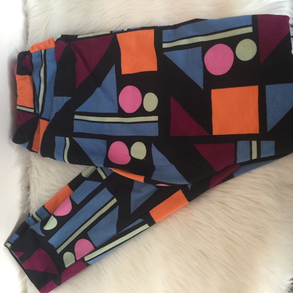 Lularoe 80's Geometric LeggingsMultiColor OneSize